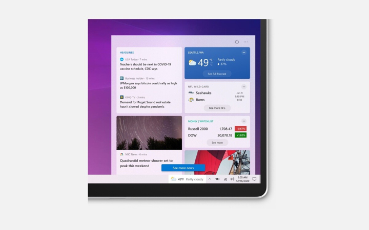 Microsoft sẽ bổ sung một nguồn cấp tin tức mới vào Taskbar trên Windows 10